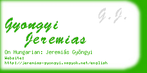 gyongyi jeremias business card