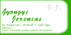 gyongyi jeremias business card